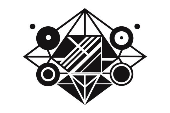 Abstract Geometric Silhouette Design