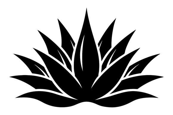 Agave Plant Silhouette Vector Icon