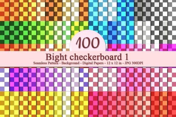 Bight Checkerboard 1 Seamless Pattern