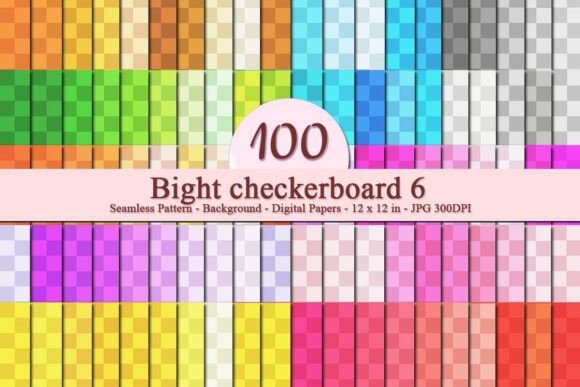 Bight Checkerboard 6 Seamless Pattern