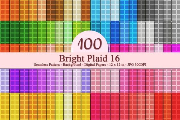 Bright Plaid 16 Seamless Pattern: A Versatile Digital Design for Every Occasion