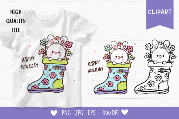 Bunny Rabbit Kawaii Clipart Farm Animal: A Versatile Design Element for Easter and Beyond