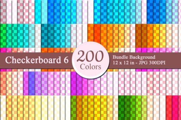 Checkerboard 6 Digital Papers Bundle: Versatile Design for Every Project