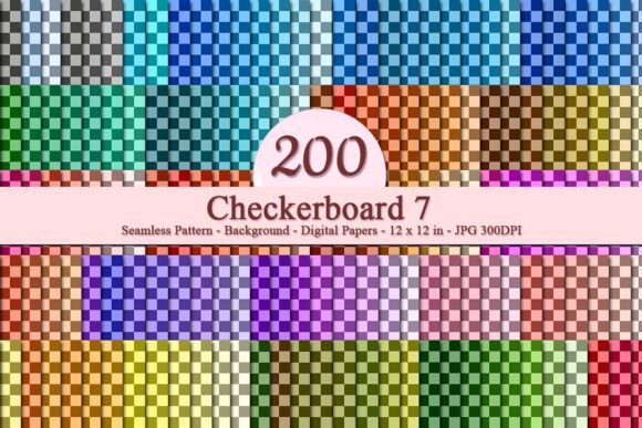 Checkerboard 7 Seamless Pattern Bundle: A Versatile Design Resource for Print and Digital Applications