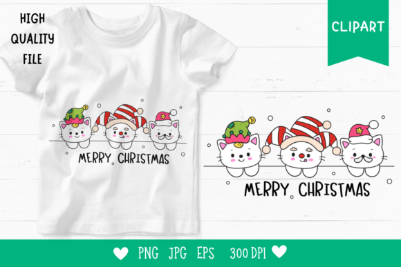 Christmas Cat Clipart Kawaii Animals: A Festive and Adorable Design Resource for Creative Projects