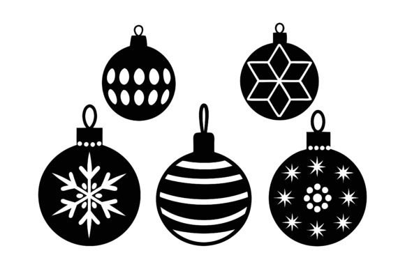 Christmas Ornament Silhouette Bundle