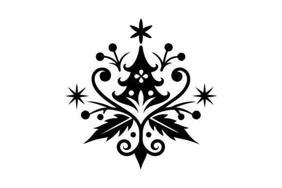 Christmas Tattoo Black Silhouette Design: A Strategic Creative Tool for Branding and Merch