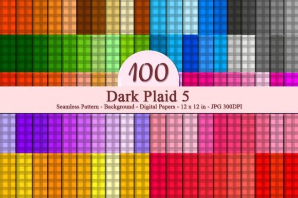 Dark Plaid 5 Seamless Pattern: A Versatile Design Element for Creative and Commercial Projects