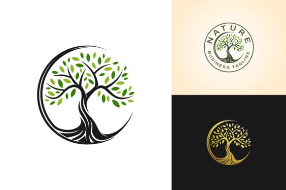 Elegant Tree Logo Design: A Versatile Vector Illustration for Modern Branding