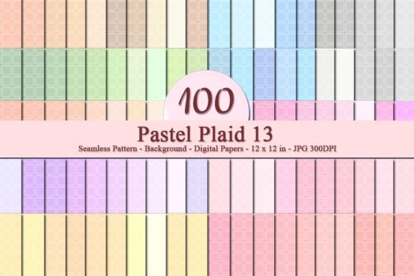 Evaluating the Pastel Plaid 13 Seamless Pattern for Versatile Digital and Print Applications