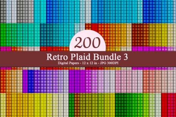 Exploring the Retro Plaid Bundle 3 Digital Papers: A Versatile Resource for Creative Projects