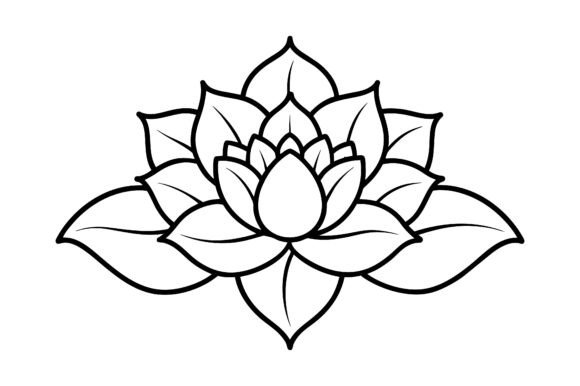 Minimalist Flower Outline Icon Vector: A Versatile Design Asset for Modern Creations