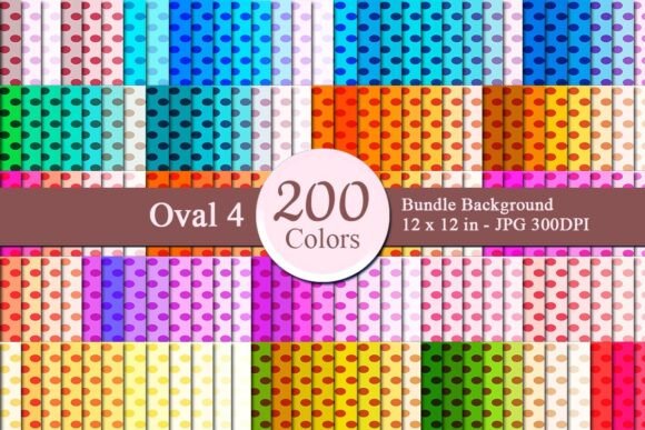 Oval 4 Digital Papers Bundle: A High-Resolution Resource for Creative and Business Applications