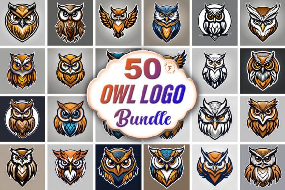 Owl Mascot Logo Bundle: A Versatile Resource for Creative and Branding Needs