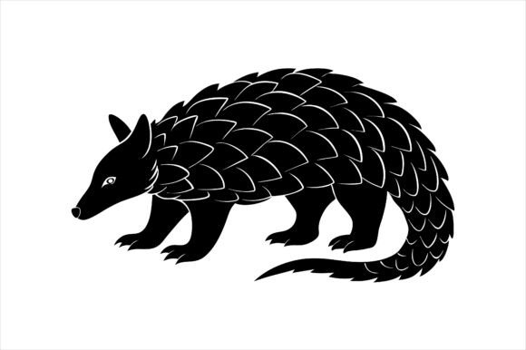 Pangolin Silhouette Vector Illustration: A Versatile Design Element for Creative Workflows