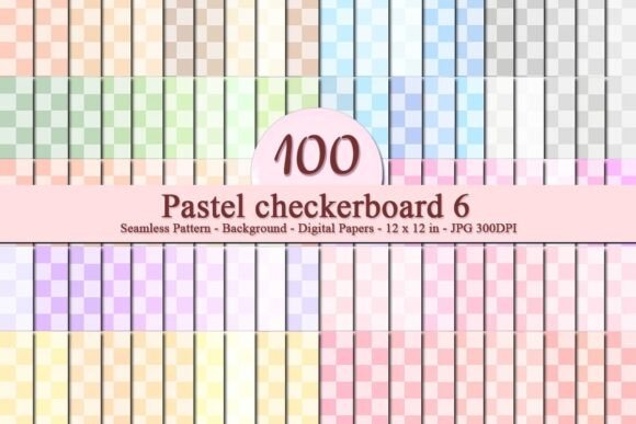 Pastel Checkerboard 6 Seamless Pattern