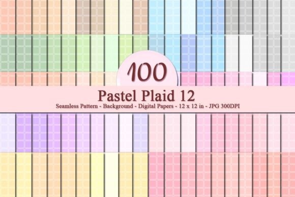 Pastel Plaid 12 Seamless Pattern: The Ultimate Digital Paper Bundle