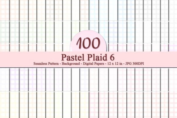 Pastel Plaid 6 Seamless Pattern