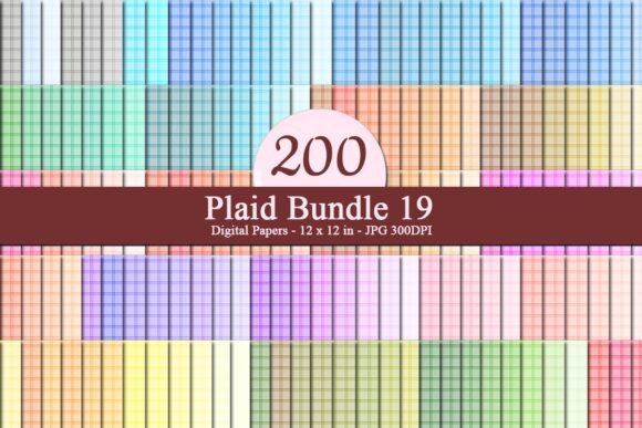 Plaid Bundle 19 Digital Papers: A Versatile Resource for Creative and Commercial Projects