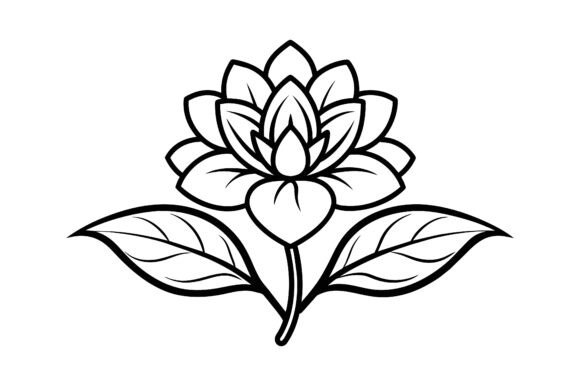 Simple Flower Outline Silhouette Icon: A Versatile Design Element for Creative Projects