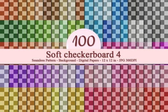 Unlocking Creative Potential with Soft Checkerboard 4 Seamless Pattern