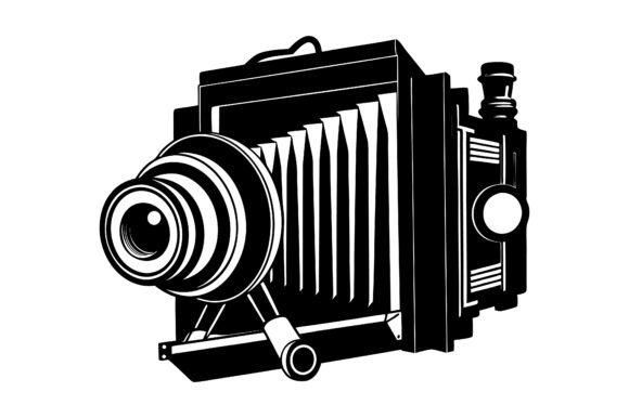 Vintage Box Camera Silhouette Icon