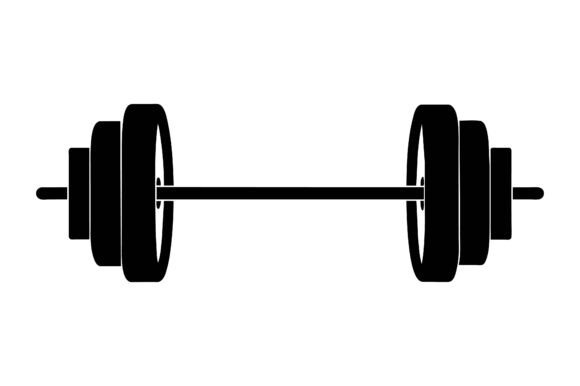Weightlifting Barbell Silhouette Vector: A Versatile Design Element for Fitness Enthusiasts