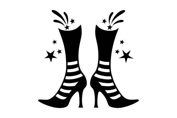 Witch Boots with Striped Stockings Icon